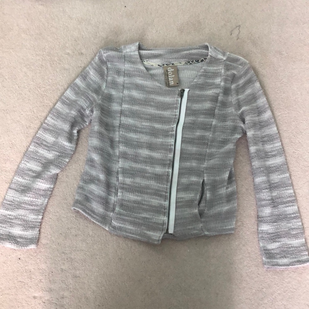 Gray zip up sweater